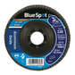 BlueSpot flap disc with specifications on a white background