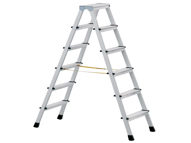 Anodised Double-Sided Steps, Open 0.95m 2 x 4 Rungs