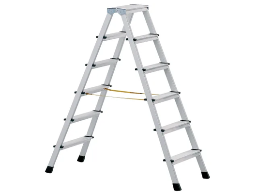 Anodised Double-Sided Steps, Open 0.95m 2 x 4 Rungs