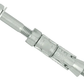 Metal mechanical component on a white background