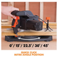 Circular saw with quick click mitre angle position feature on a wooden surface
