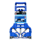 Blue portable hand truck with wheels on a white background