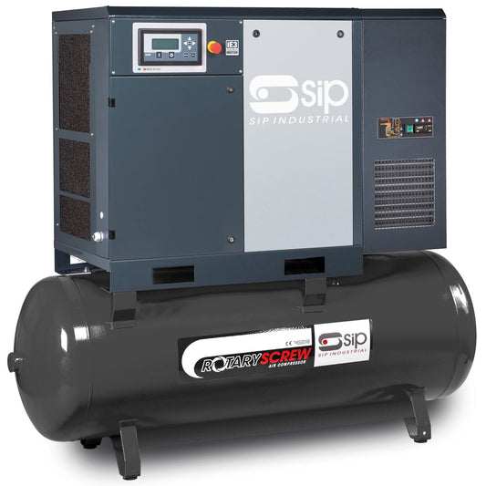 SIP RS11-10-500DD/RD 500ltr Rotary Screw Compressor with Dryer, Sip Industrial