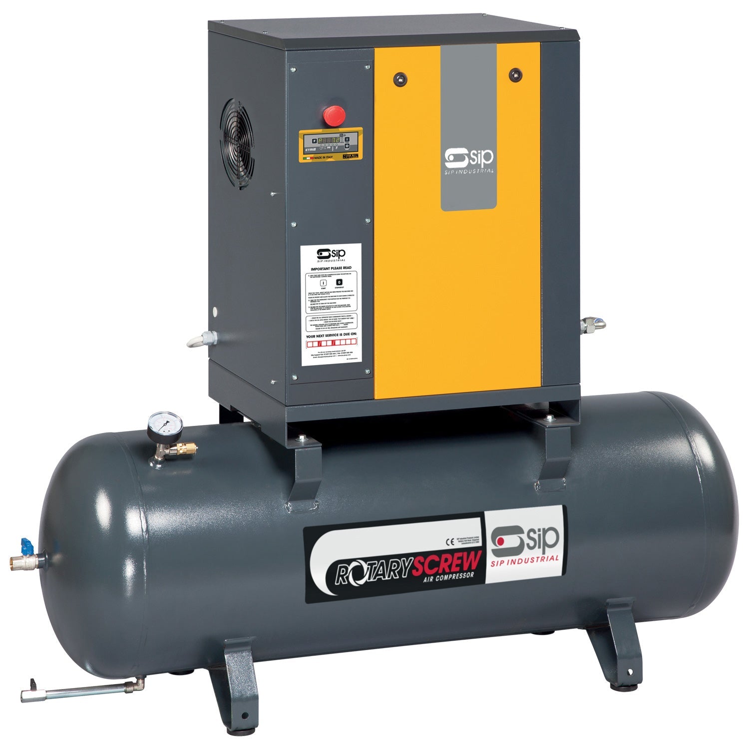 SIP RS5.5-08-270BD 270ltr Rotary Screw Compressor, Sip Industrial