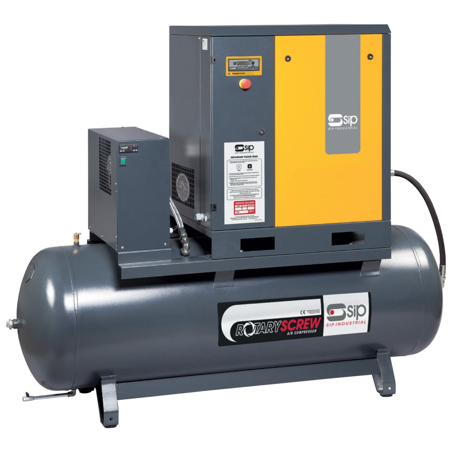 SIP RS15-10-500BD/RD 500ltr Rotary Screw Compressor with Dryer, Sip Industrial