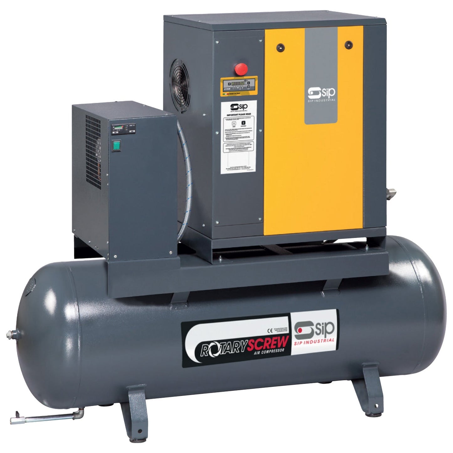 SIP RS5.5-08-270BD/RD 270ltr Rotary Screw Compressor with Dryer, Sip Industrial