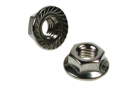 A2 - 304  St/St Serrated Flange Nuts DIN 6923, Morgans OJ