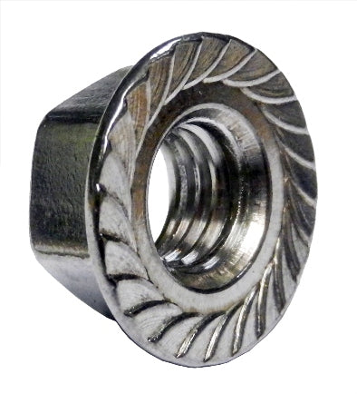 A2 - 304  St/St Serrated Flange Nuts DIN 6923, Morgans OJ