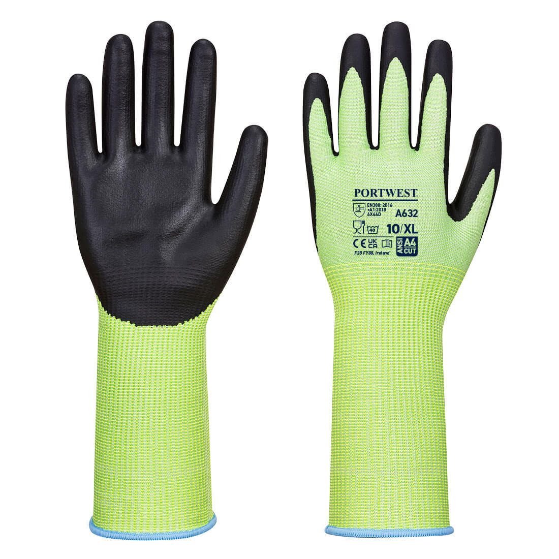 Green Cut Glove Long Cuff, Morgans PW