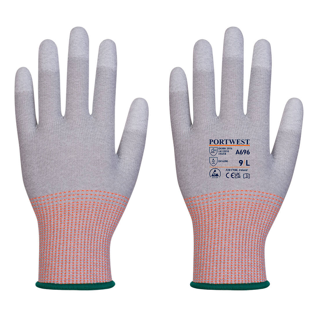 LR13 ESD PU Fingertip Cut Glove (Pk12), Morgans PW