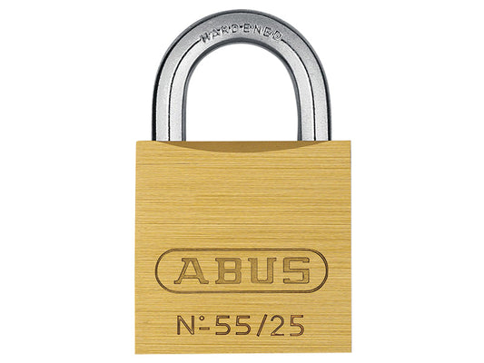 55/25mm Brass Padlock Carded, ABUS Mechanical