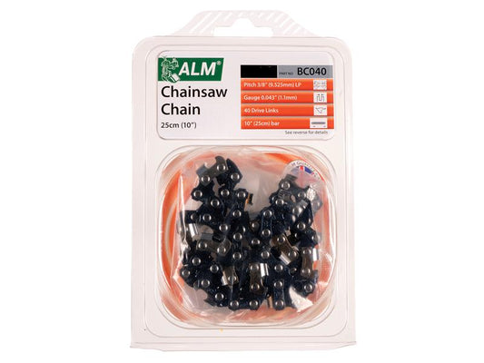 BC040 Chainsaw Chain 3/8in x 40 links - Fits 25cm Bars, ALM Manufacturing