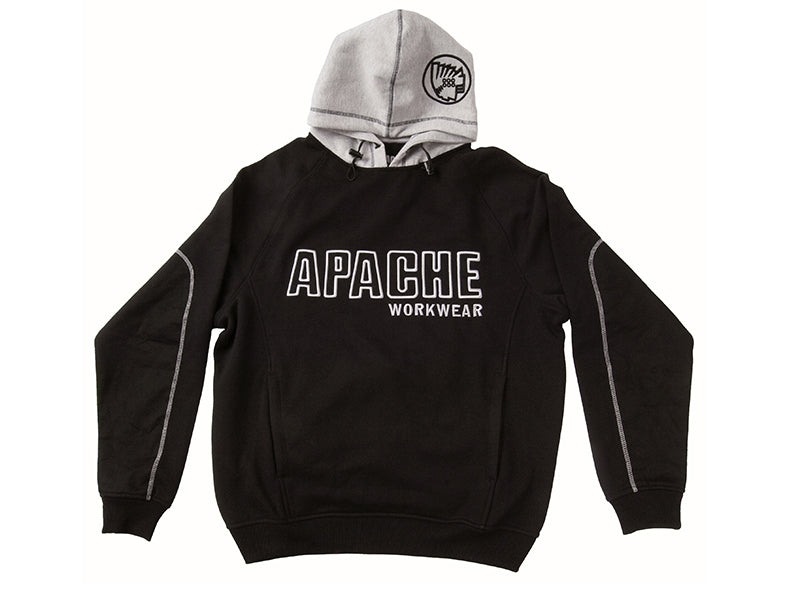 Hooded Sweatshirt Black/Grey - M (42in), Apache