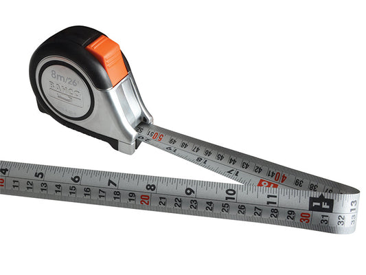 MTS Reversible Magnetic Tip Auto Pocket Tape 8m/26ft (Width 25mm), Bahco