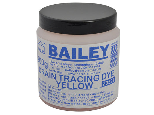 3591 Drain Tracing Dye - Yellow, Bailey