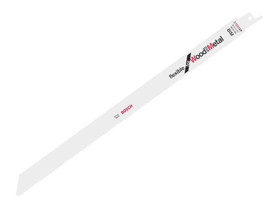 S 1222 VF Flexible Sabre Blade Wood & Metal 300mm Pack of 5, Bosch