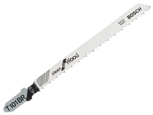 T101BR Clean for Wood Jigsaw Blades Pack of 5, Bosch