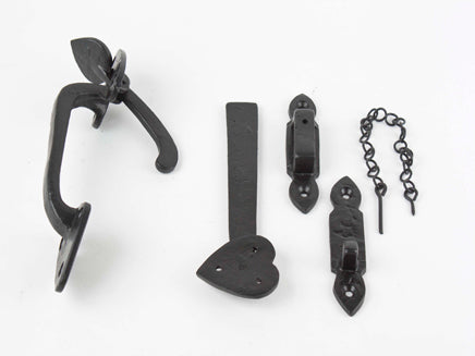 Black Antique Locking Thumb Latch EXB  - KX917, Morgans OJ