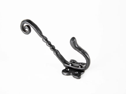 Black Antique Ornate Hat & Coat Hook Epoxy Black 150mm / 6" - KX975, Morgans OJ