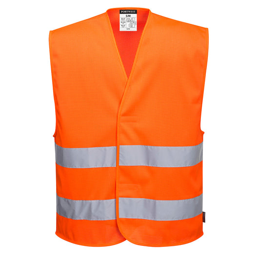 Hi-Vis Mesh Two Band Vest, Morgans PW