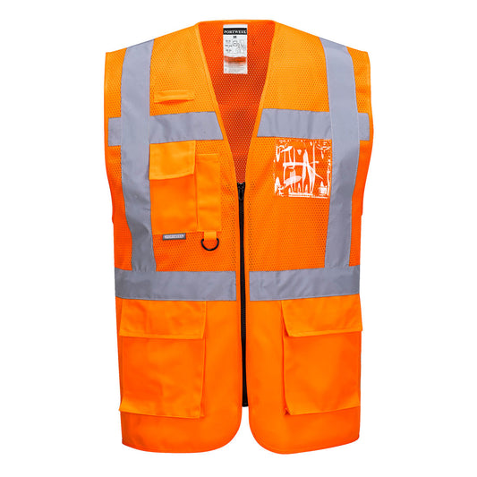 Madrid Hi-Vis Half Mesh Executive Vest, Morgans PW