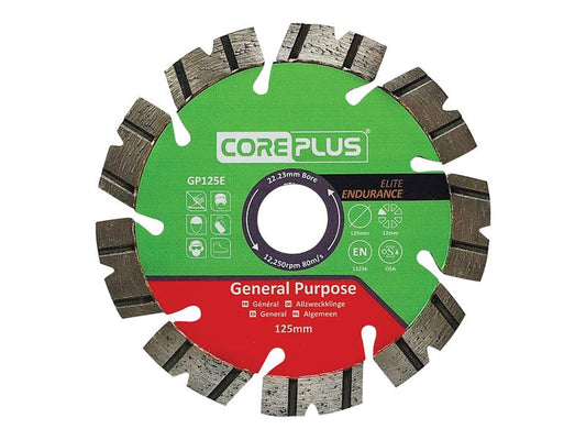 GP125E Elite General-Purpose Diamond Blade 125mm, CorePlus