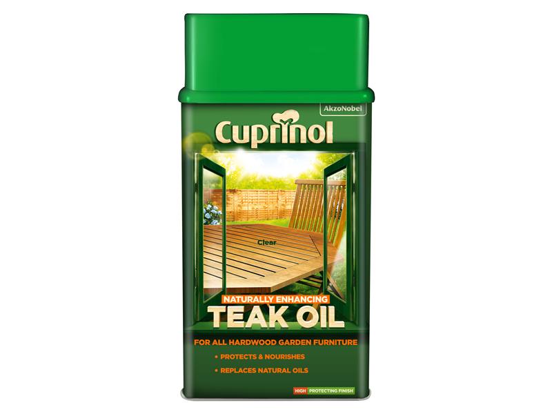 Naturally Enhancing Teak Oil Clear 1 litre, Cuprinol