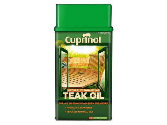 Naturally Enhancing Teak Oil Clear 1 litre, Cuprinol