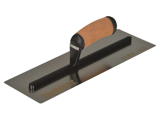 0.5mm FLEX Stainless Steel Flat Trowel, Leather Handle 14in, DEWALT Drywall