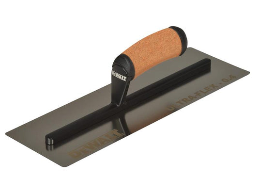 0.4mm FLEX Stainless Steel Flat Trowel, Leather Handle 14in, DEWALT Drywall