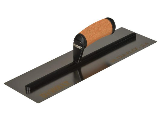 0.4mm FLEX Stainless Steel Flat Trowel, Leather Handle 16in, DEWALT Drywall