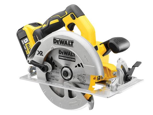 DCS570P2 XR Brushless Circular Saw 184mm 18V 2 x 5.0Ah Li-ion, DEWALT