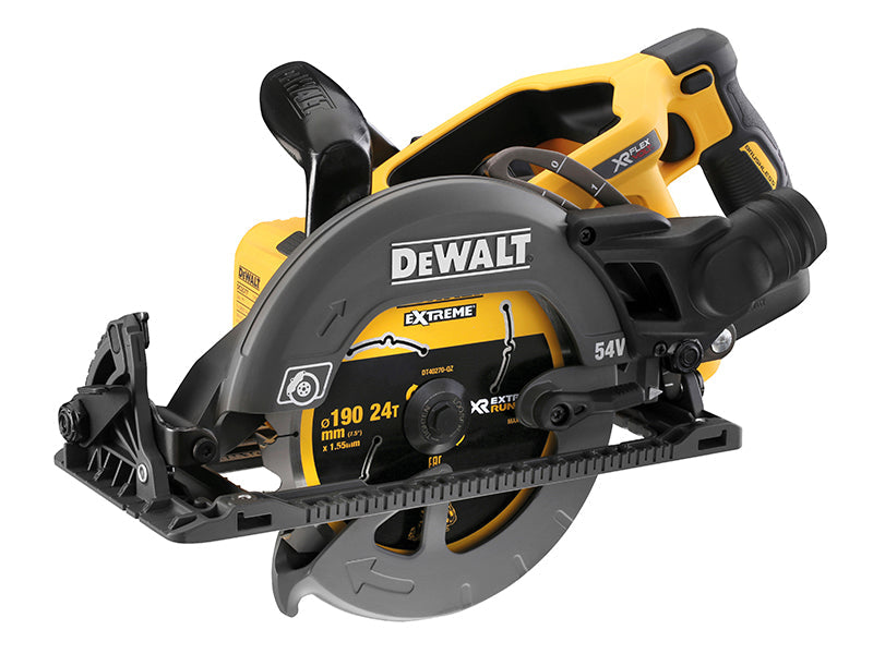 DCS577N FlexVolt XR High Torque Circular Saw 190mm 54V Bare Unit, DEWALT
