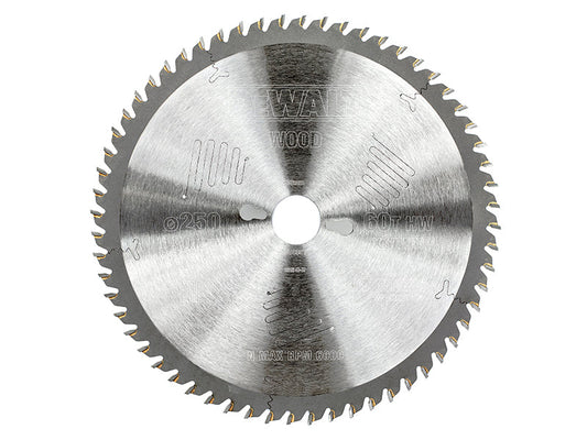 Series 60 Circular Saw Blade 250 x 30mm x 60T, DEWALT