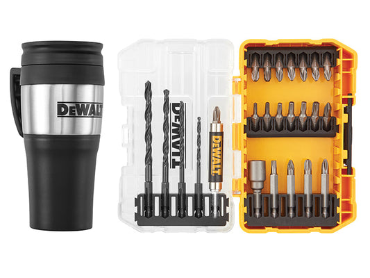 DT70706 Drill Drive Set, 25 Piece + Mug Display of 4, DEWALT