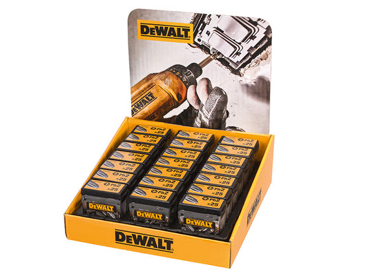 PH2 25mm Standard Tic Tac Display 21 x Packs of 25, DEWALT
