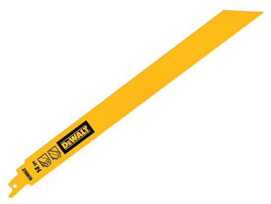 Bi-Metal 1in High Metal Reciprocating Blade 304mm x 14 TPI (Pack 5), DEWALT