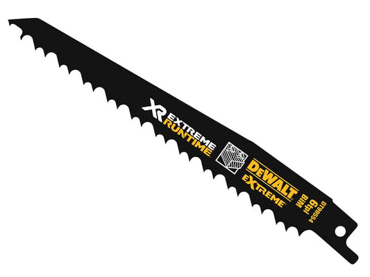 XR Wood with Nails Reciprocating Blade 152mm 4/6 TPI Pack of 5, DEWALT