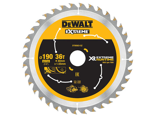 XR FlexVolt Circular Saw Blade 190 x 30mm x 36T, DEWALT