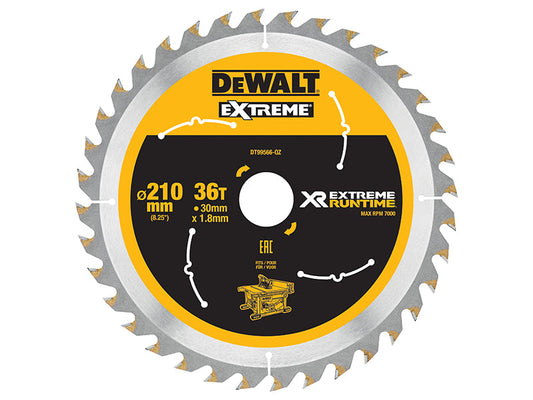 XR FlexVolt Table Saw Blade 210 x 30mm x 36T, DEWALT