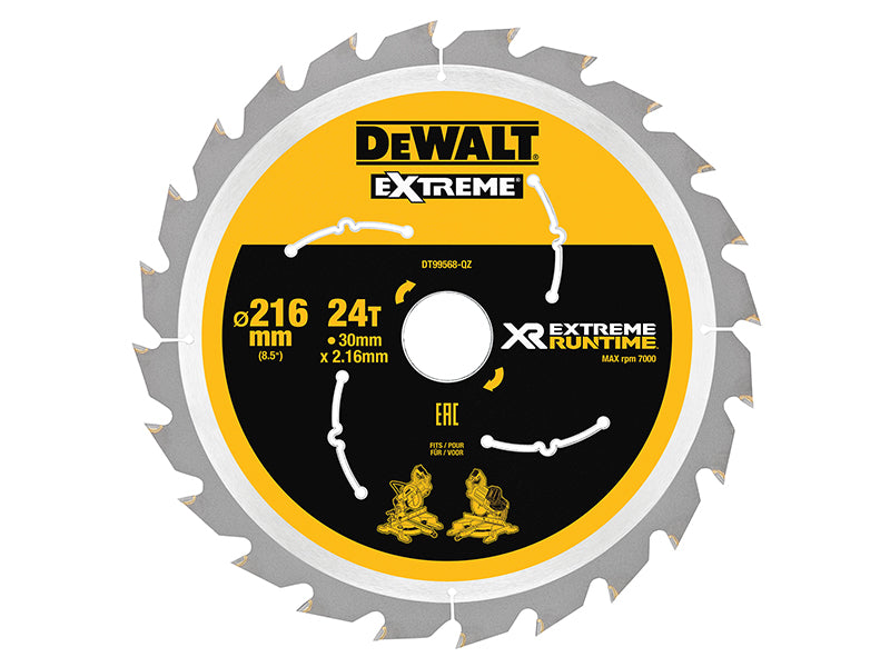 XR FlexVolt Circular Saw Blade 216 x 30mm x 24T, DEWALT