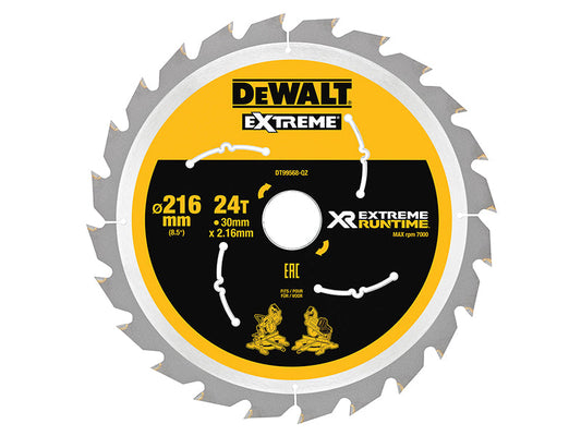 XR FlexVolt Circular Saw Blade 216 x 30mm x 24T, DEWALT