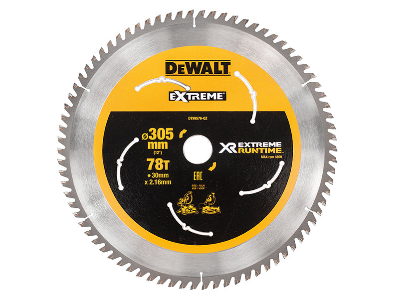 XR FlexVolt Mitre Saw Blade 305 x 30mm x 78T, DEWALT