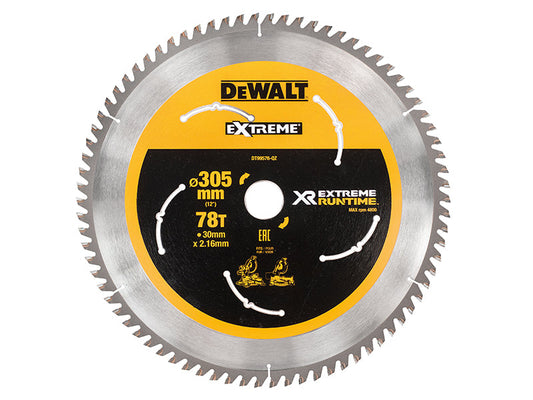 XR FlexVolt Mitre Saw Blade 305 x 30mm x 78T, DEWALT