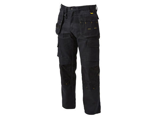 Pro Tradesman Black Trousers Waist 32in Leg 29in, DEWALT