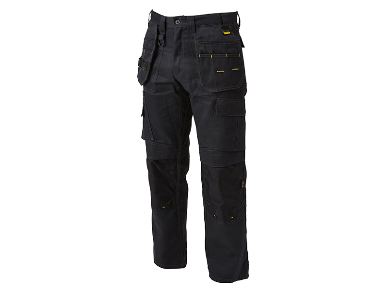 Pro Tradesman Black Trousers Waist 40in Leg 29in, DEWALT