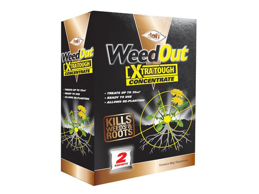 WeedOut Xtra Tough Weedkiller Concentrate 2 x Sachets, DOFF