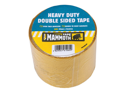 Heavy-Duty Double-Sided Tape 50mm x 5m, Everbuild
