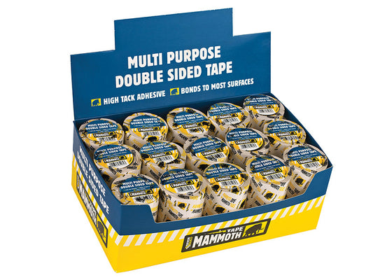 Double-Sided Tape 50mm x 5m Display 30 Pieces, Everbuild