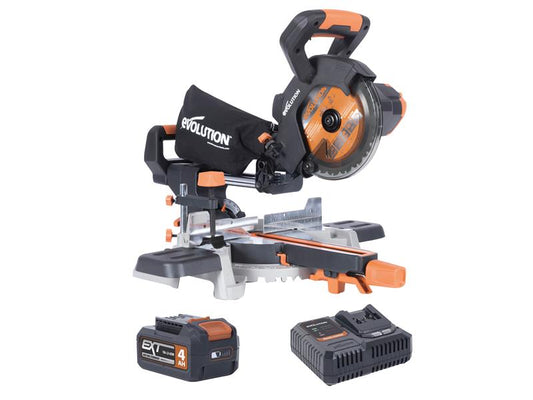 R185SMS-Li EXT Sliding Mitre Saw 18V 1 x 4.0Ah Li-ion, Evolution